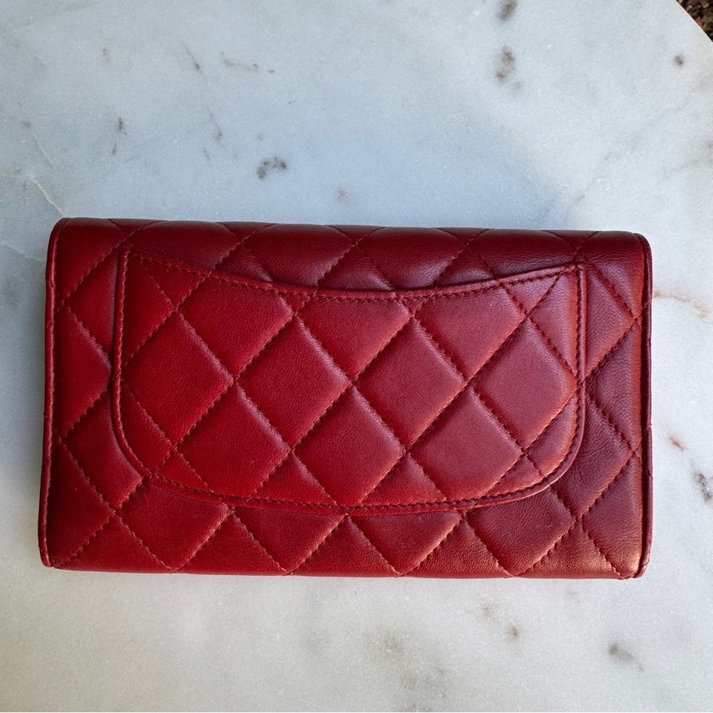 SOLD Chanel Quilted Lambskin Long Wallet - Picture 7 of 16